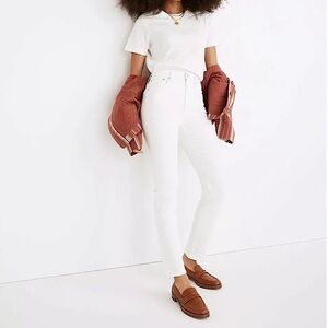 {Madewell} "The Perfect Vintage Jeans in Tile White" Slim Tapered Straight Leg